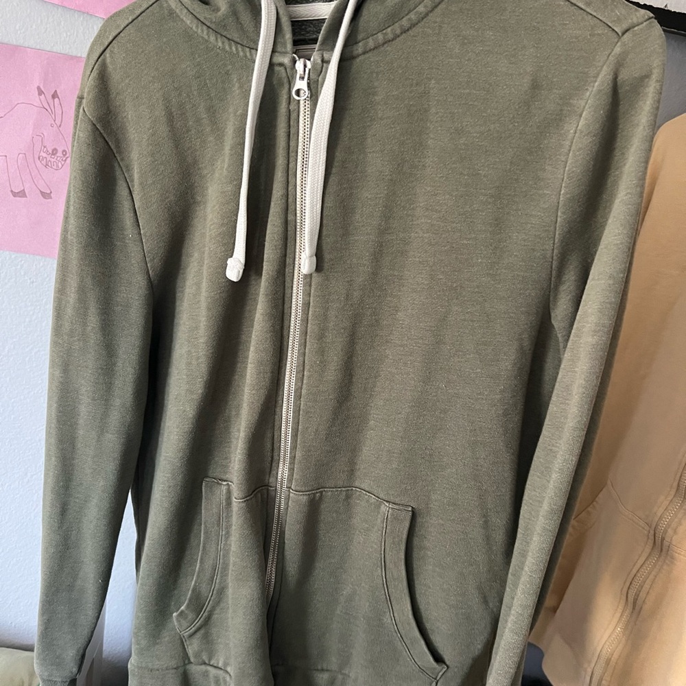 Men's Green Zip-Up Hoodie